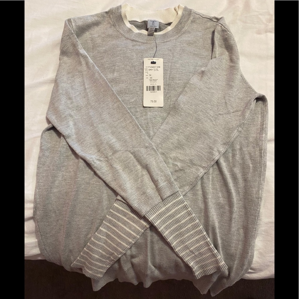 Tristan Gray Crew Neck Sweater